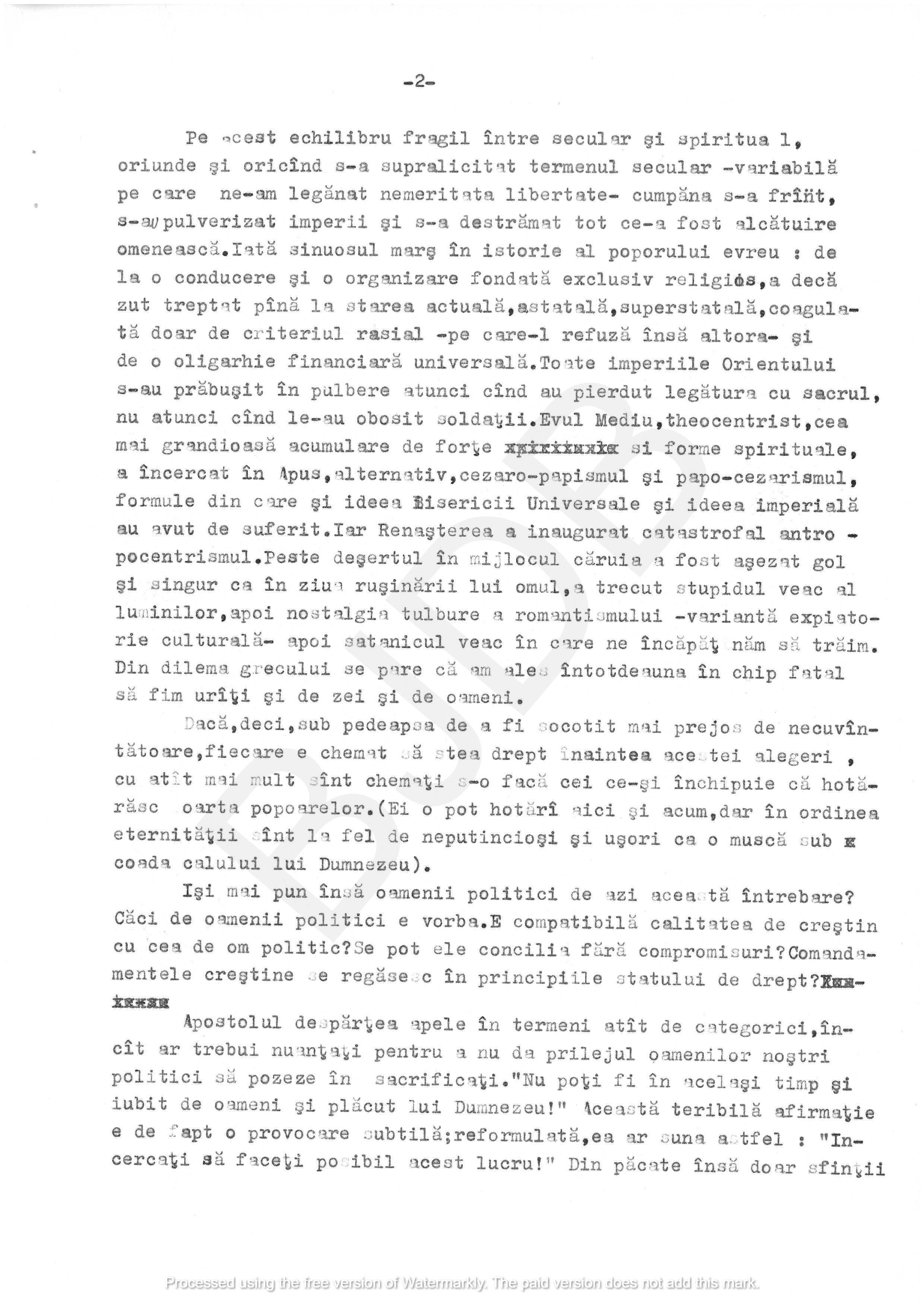 M-1136-2 - Creștin sau om politic de MARIU BĂDIȚESCU